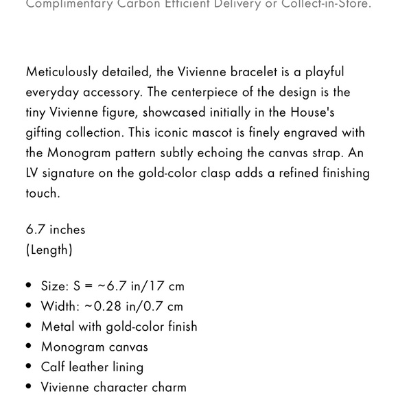 Luis Vuitton Vivienne Charm Bracelet - Picture 7 of 7